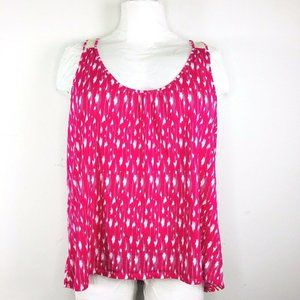 Faded Glory Top Sz XXL Hot Pink Beige Tank P16